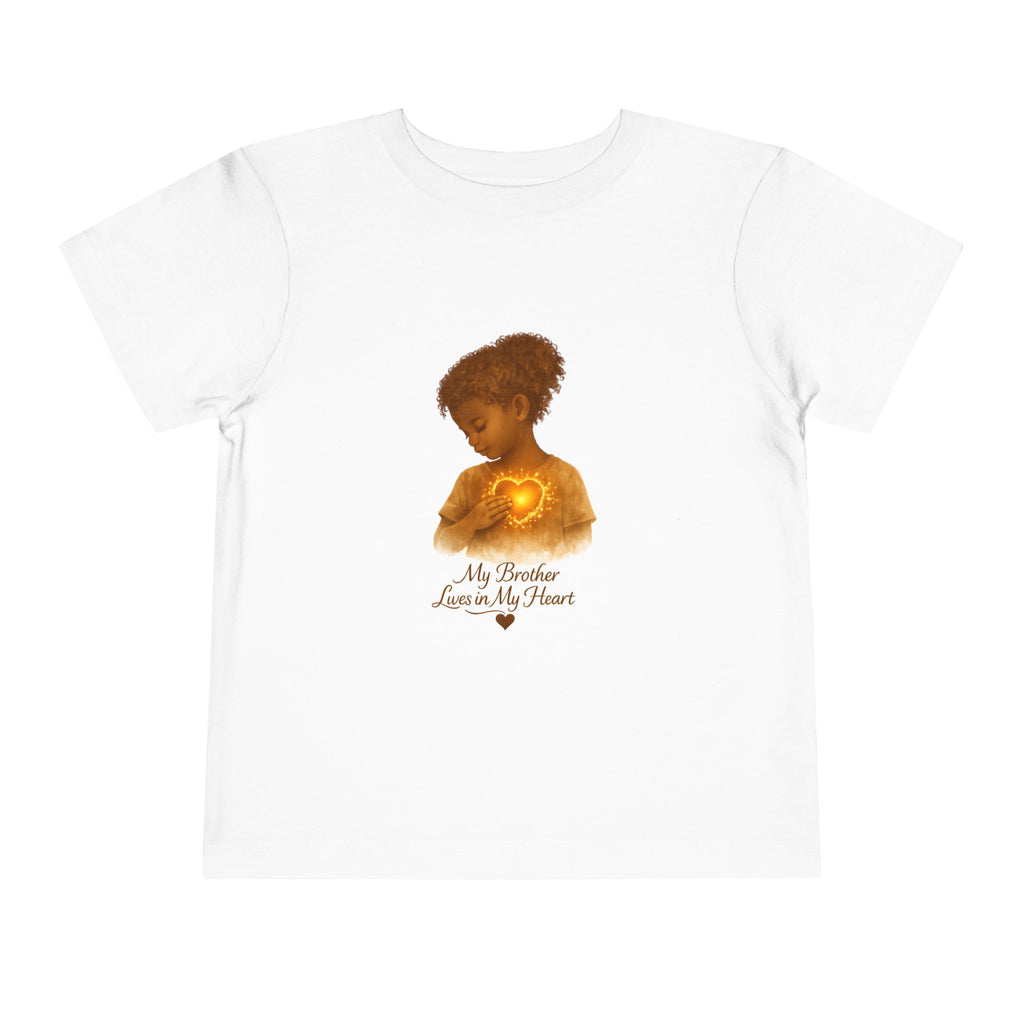 My Brother Lives in my Heart Detailed Gold Silhouette Girl