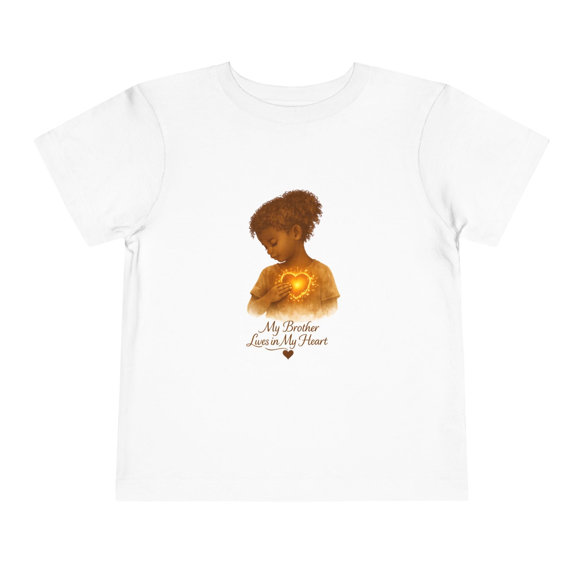My Brother Lives in my Heart Detailed Gold Silhouette Girl
